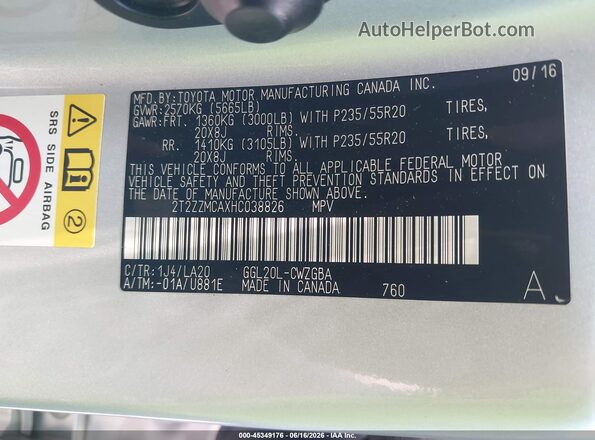 2T2ZZMCAXHC038826 2017 LEXUS RX 350 Silver Շարժիչի բաժամունքի տեսք