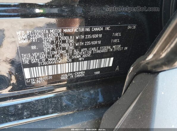 2T36CRAV8TW032436 2026 TOYOTA RAV4 Black Engine compartment view