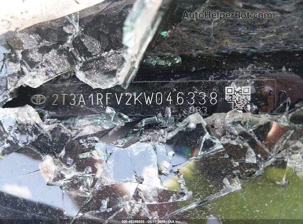 2T3A1RFV2KW046338 2019 TOYOTA RAV4 Black Widok komory silnika
