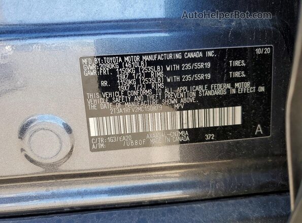 2T3A1RFV2MC150879 2021 TOYOTA RAV4 Серый 