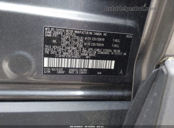 2T3A1RFV2RC449621 2024 TOYOTA RAV4 Gray Вид підкапотного простору