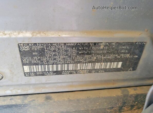 2T3A1RFV3RW434415 2024 TOYOTA RAV4 Silver 