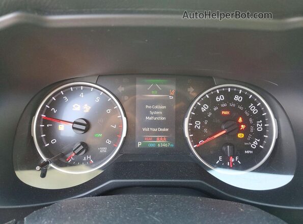 2T3A1RFV5KC059571 2019 TOYOTA RAV4 Gray Սարքավորումների վահանակի տեսք
