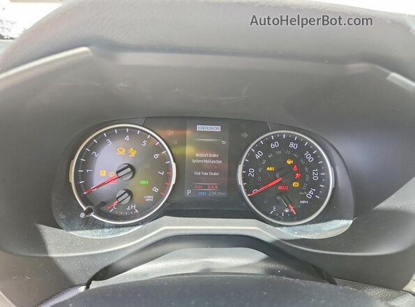 2T3A1RFV5MW212936 2021 TOYOTA RAV4 White Instrument cluster view