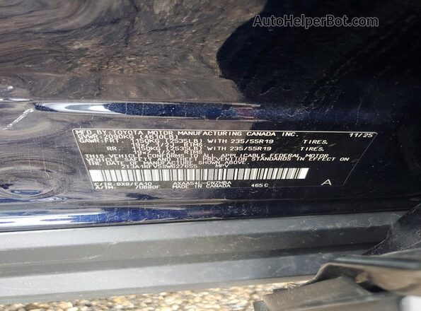 2T3A1RFV5SW627655 2025 TOYOTA RAV4 Blue Widok naklejki z numerem VIN