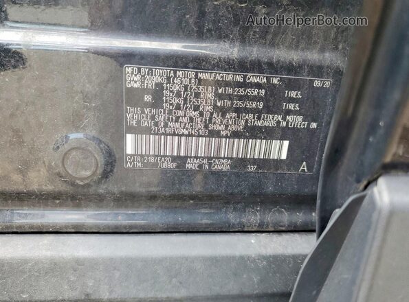 2T3A1RFV6MW145103 2021 TOYOTA RAV4 Black Սալոնի 360 աստիճան տեսք