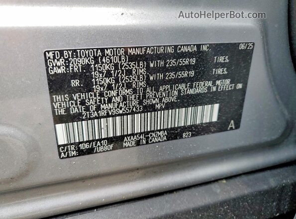 2T3A1RFV9SW557433 2025 TOYOTA RAV4 Silver 