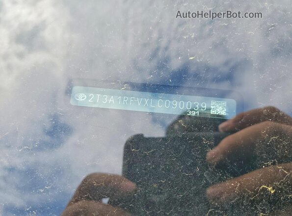 2T3A1RFVXLC090039 2020 TOYOTA RAV4 Black VIN sticker view