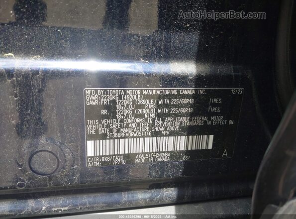2T3B6RFV0RW054146 2024 TOYOTA RAV4 HYBRID Dark Blue Widok komory silnika