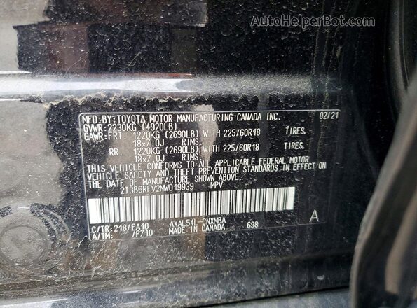 2T3B6RFV2MW019939 2021 TOYOTA RAV4 Charcoal Շարժիչի բաժամունքի տեսք