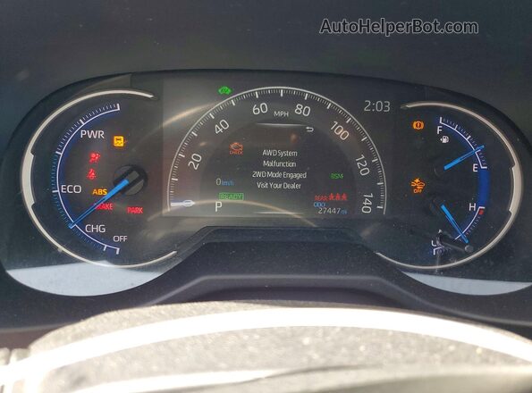 2T3B6RFV2RW081669 2024 TOYOTA RAV4 White Instrument cluster view