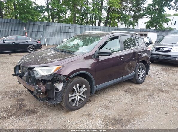 2T3BFREV4HW605453 2017 TOYOTA RAV4 Maroon Vista tres cuartos delantera izquierda