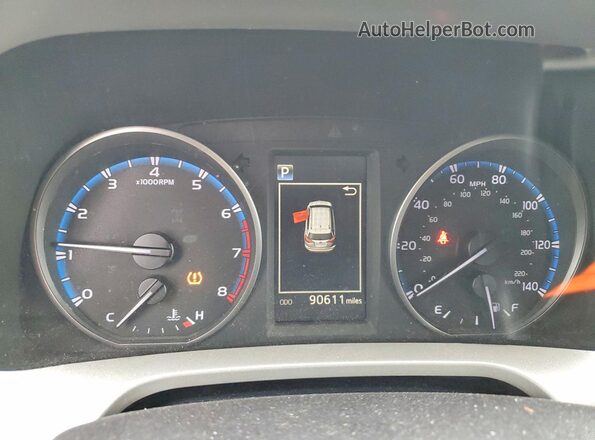 2T3BFREVXJW764905 2018 TOYOTA RAV4 Blue Instrument cluster view