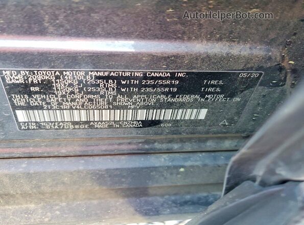 2T3C1RFV4LC065081 2020 TOYOTA RAV4 Charcoal 