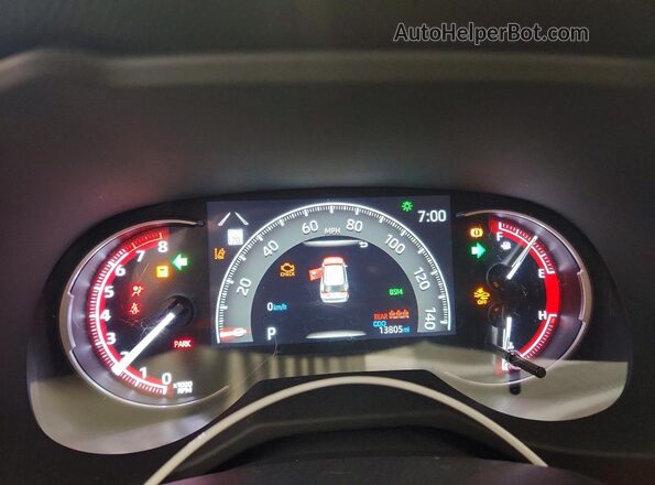2T3C1RFV4SW376877 2025 TOYOTA RAV4 Бордовый Вид щитка приборов