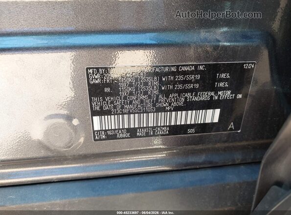 2T3C1RFV5SC311053 2025 TOYOTA RAV4 Gray Engine compartment view