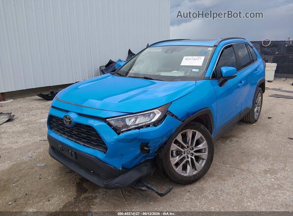 2T3C1RFV7MW172965 2021 TOYOTA RAV4 Blue Առջևի ձախ երեք քառորդ տեսարան