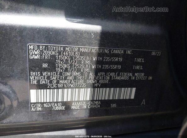 2T3C1RFV7PW277235 2023 TOYOTA RAV4 Серый Вид подкапотного пространства