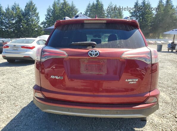 2T3DFREV8JW830585 2018 TOYOTA RAV4 Red Widok z tyłu