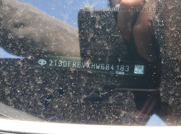 2T3DFREVXHW684183 2017 TOYOTA RAV4 Burgundy VIN sticker view