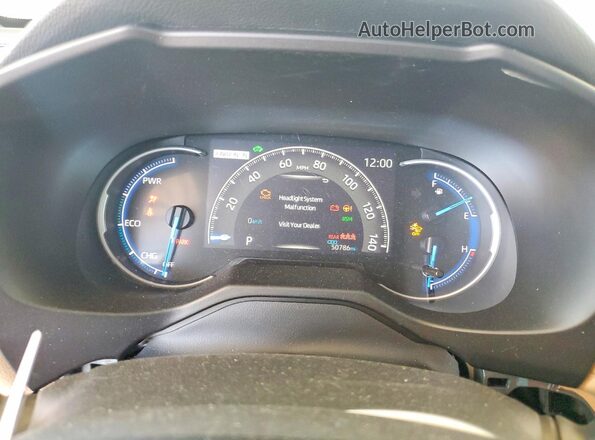 2T3DWRFV1LW063146 2020 TOYOTA RAV4 White Instrument cluster view