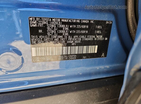 2T3E6RFV1RW063032 2024 TOYOTA RAV4 Blue 