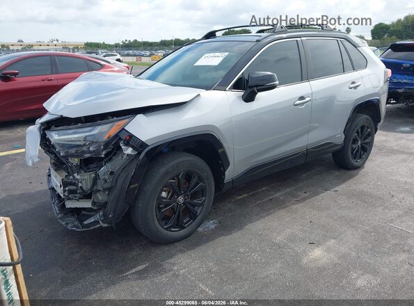 2T3E6RFV3NW035730 2022 TOYOTA RAV4 HYBRID Silver Front left