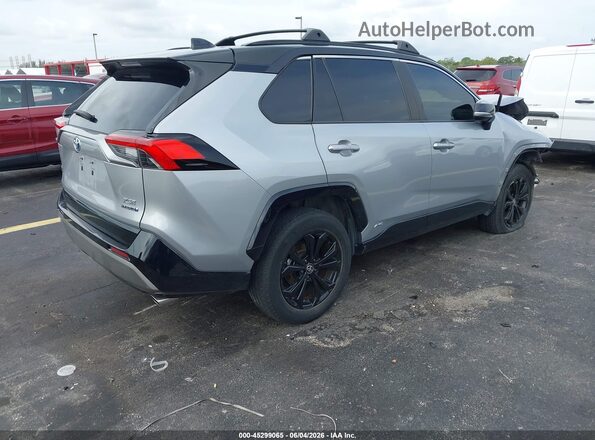 2T3E6RFV3NW035730 2022 TOYOTA RAV4 HYBRID Silver Rear right
