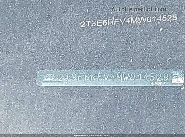 2T3E6RFV4MW014528 2021 TOYOTA RAV4 HYBRID White 