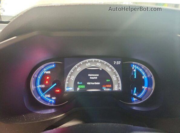 2T3E6RFV7MW023918 2021 TOYOTA RAV4 White Instrument cluster view