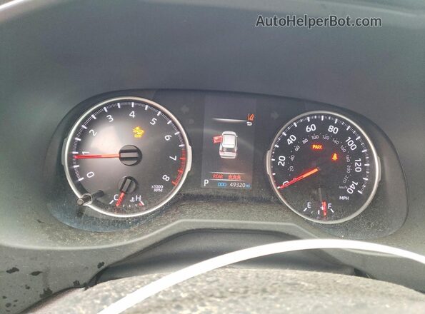 2T3F1RFV3KC038367 2019 TOYOTA RAV4 Black Instrument cluster view