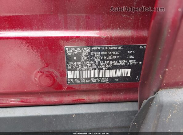 2T3F1RFV3LC087408 2020 TOYOTA RAV4 Red Engine compartment view