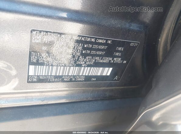 2T3F1RFV4MC189673 2021 TOYOTA RAV4 Gray Widok komory silnika
