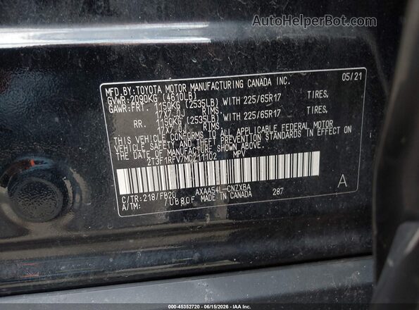2T3F1RFV7MC211102 2021 TOYOTA RAV4 Black Engine compartment view