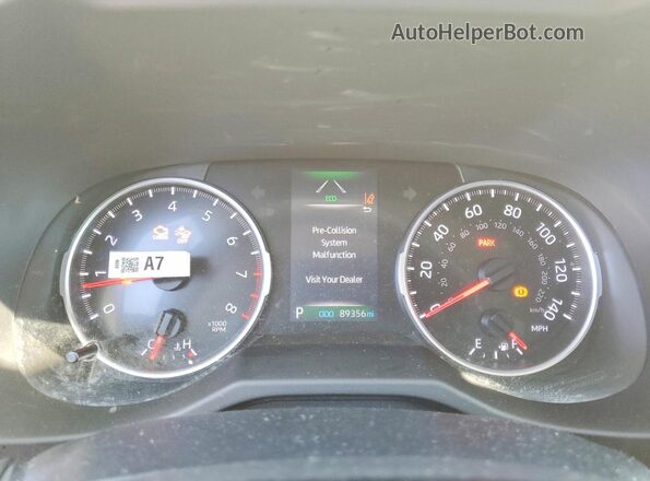 2T3F1RFV8MW173832 2021 TOYOTA RAV4 White Вид щитка приладів