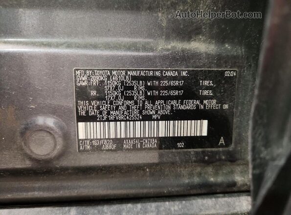 2T3F1RFV8RC425524 2024 TOYOTA RAV4 Gray 