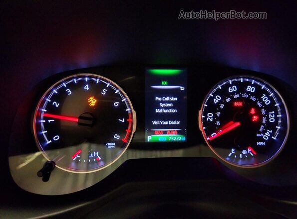 2T3F1RFV9KW033110 2019 TOYOTA RAV4 Gray Instrument cluster view