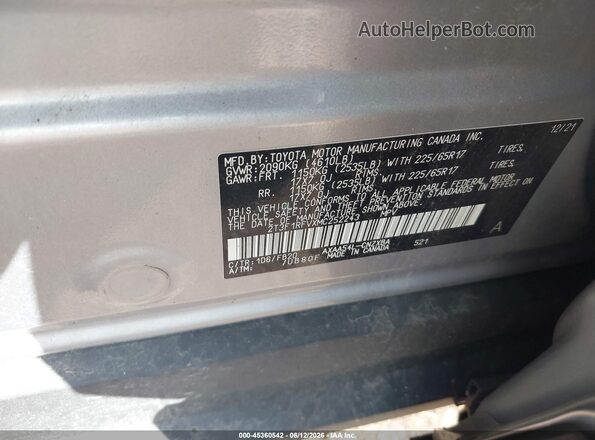 2T3F1RFVXMC252243 2021 TOYOTA RAV4 Серебряный Вид подкапотного пространства