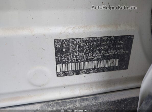 2T3F1RFVXPW338624 2023 TOYOTA RAV4 Белый Вид подкапотного пространства