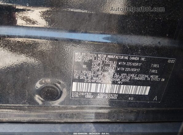 2T3G1RFV6NC268414 2022 TOYOTA RAV4 Black Вид підкапотного простору