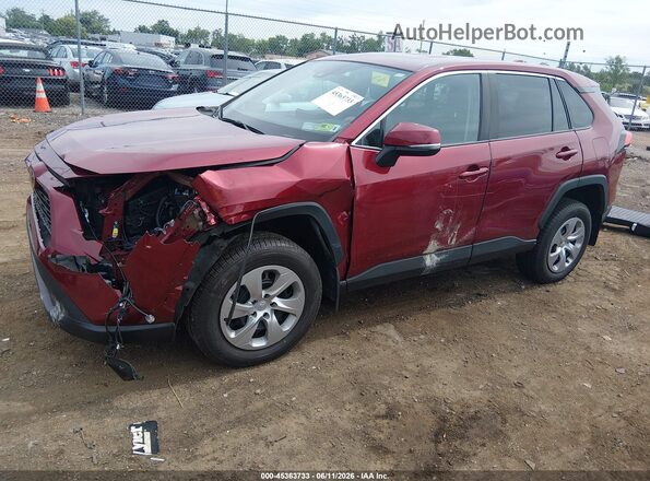 2T3G1RFV7NW293787 2022 TOYOTA RAV4 Maroon წინა მარცხენა ხედი სამი მეოთხედიდან