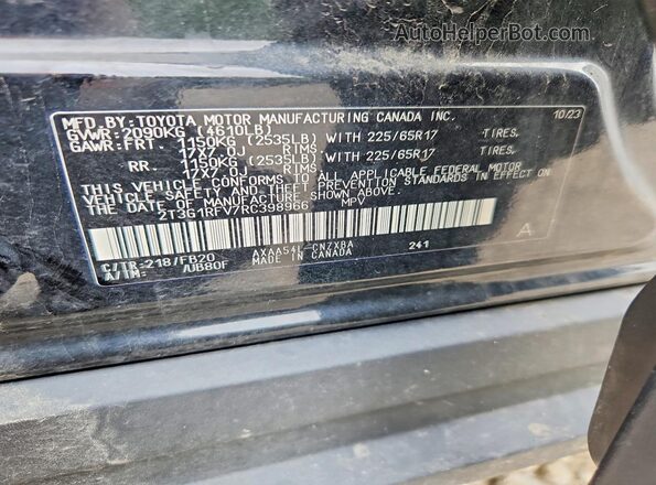 2T3G1RFV7RC398966 2024 TOYOTA RAV4 Black 