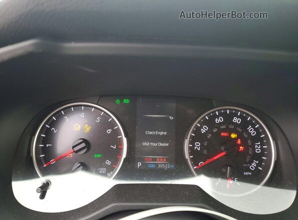2T3G1RFVXNC318506 2022 TOYOTA RAV4 Gray Սարքավորումների վահանակի տեսք