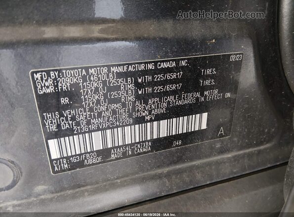 2T3G1RFVXPC342209 2023 TOYOTA RAV4 Серый Вид подкапотного пространства