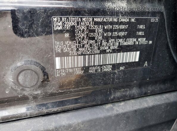 2T3G1RFVXSW532888 2025 TOYOTA RAV4 Black Вид підкапотного простору