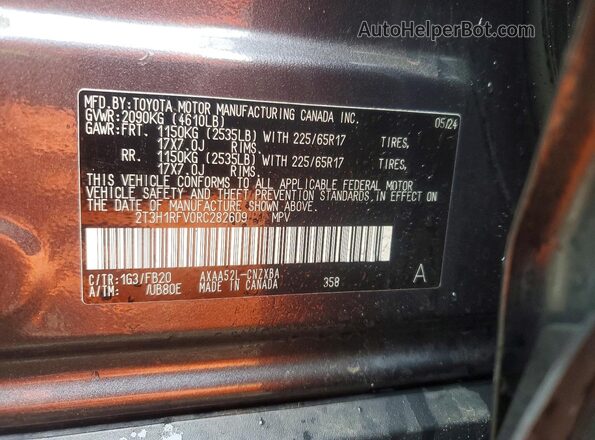2T3H1RFV0RC282609 2024 TOYOTA RAV4 Gray 