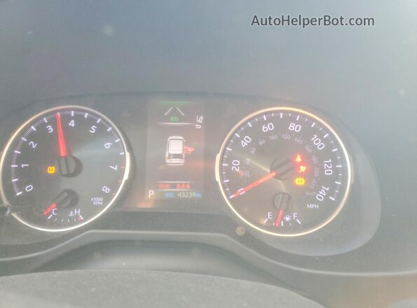 2T3H1RFV1KW030307 2019 TOYOTA RAV4 Silver Instrument cluster view
