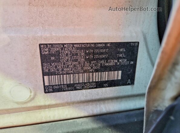 2T3H1RFV4MC102766 2021 TOYOTA RAV4 White 