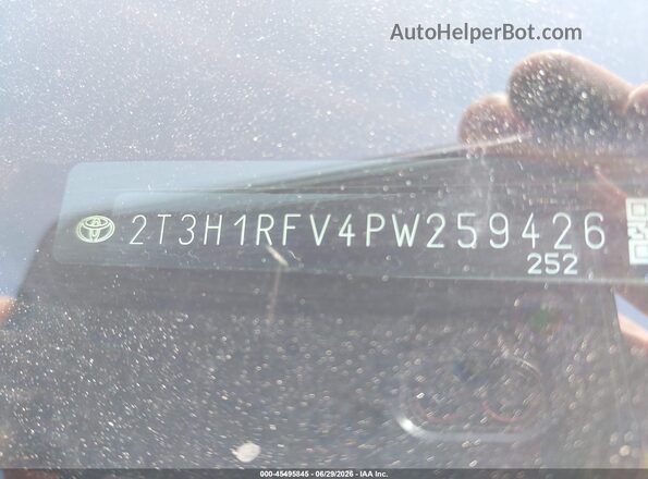 2T3H1RFV4PW259426 2023 TOYOTA RAV4 Серый Вид подкапотного пространства