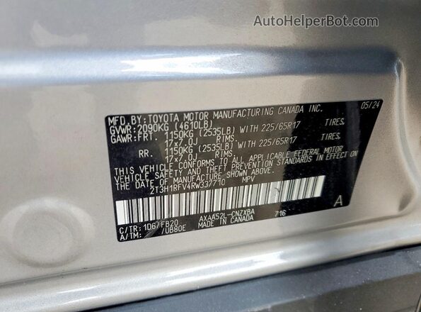 2T3H1RFV4RW337710 2024 TOYOTA RAV4 Gray 